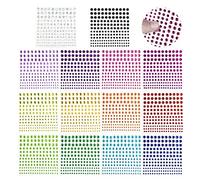 Diamantes De ImitacióN Adhesivos, 2300 Piezas De Diamantes De ImitacióN Autoadhesivos, Diamantes Artesanales Con Purpurina Para Maquillaje Facial, DecoracióN De UñAs Y Suministros Festivos, 14 Hojas