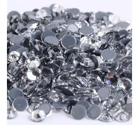 Diamantes de imitación de cristal AB sin fijación en caliente SS3-SS50 Strass con parte posterior plana para coser prendas de vestir, decoraciones de diamantes de imitación para decoración de uñas, pe