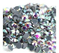 Diamantes de imitación de cristal AB sin fijación en caliente SS3-SS50 Strass con parte posterior plana para coser prendas de vestir, decoraciones de diamantes de imitación para decoración de uñas, pe