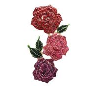 Diamantes de imitación de cristal Beaded Flower Brooch Pins For Women Clothing Patches Multicolor DIY(Multicolor)