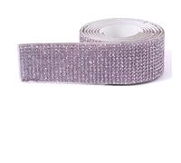 Diamantes de imitación de cristal DIY Self Adhesive Glitter Diamond Sticker Tape Pack of 1 Multicolor Multiple Sizes(Crystal purple,12 rows drills)