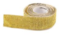 Diamantes de imitación de cristal DIY Self Adhesive Glitter Diamond Sticker Tape Pack of 1 Multicolor Multiple Sizes(Lemon yellow,12 rows drills)