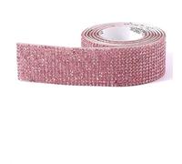 Diamantes de imitación de cristal DIY Self Adhesive Glitter Diamond Sticker Tape Pack of 1 Multicolor Multiple Sizes(Pink,8 rows drills)