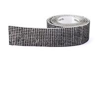 Diamantes de imitación de cristal DIY Self Adhesive Glitter Diamond Sticker Tape Pack of 1 Multicolor Multiple Sizes(Black,8 rows drills)