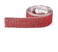 Diamantes de imitación de cristal DIY Self Adhesive Glitter Diamond Sticker Tape Pack of 1 Multicolor Multiple Sizes(Red,12 rows drills)