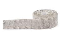 Diamantes de imitación de cristal DIY Self Adhesive Glitter Diamond Sticker Tape Pack of 1 Multicolor Multiple Sizes(White,6 row drills)