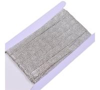 Diamantes de imitación de cristal Glass Rhinestone Strass Trim Banding Ribbon 5 yards Multicolor Multiple Sizes(Clear,10mm)