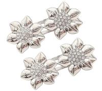Diamantes de imitación espumosos ajustable botón de la pluma federal para pantalones no coser aleación