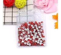 Diamantes de imitación para coser redondos de cristal de 3 mm, 4 mm, 5 mm, 6 mm con 1 orificio central para coser piedra-siam rojo, 4 mm 1440 piezas