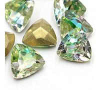 Diamantes de imitación para decoración de uñas con láser verde, piedras de cristal termoadhesivas, colecciones para el hogar (color: triángulo grueso, 7 mm)