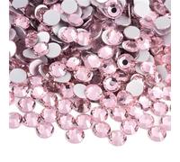 Diamantes de imitación redondos con parte trasera plana para uñas, arte y manualidades, 1250 piezas SS20 de 5 mm, piedras de cristales brillantes para bricolaje, bolsas, ropa, zapatos (rosa claro)
