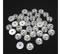 Diamantes de imitación redondos para coser de cristal de 3 mm, 4 mm, 5 mm, 6 mm con 1 orificio central para coser, cristal transparente, 4 mm, 1440 piezas