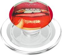 Diamantes en la Boca Labios Rojos y Parrillas PopSockets PopGrip para MagSafe