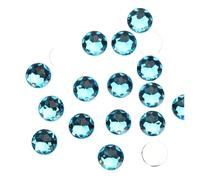 Diamantes Termoadhesivos Apliques de piedras redondas de colores sin fijación en caliente, con parte trasera plana, for accesorios de ropa y vestidos.(Deep water orchid,30mm 15pcs)