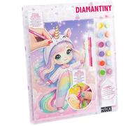 Diamantiny Design Art - Kawaii - Unicorn Blister 8, niña Unicornio con Varita de Estrella