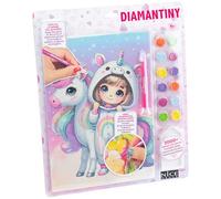Diamantiny Design Art - Kawaii - Unicorn Blister 9, Chica con Unicornio