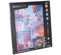 DIAMANTINY Level Up - Cuadro - Creative Art, Kit de Pintura de Diamantes, CREA el Mosaico Blue Balconies