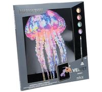 Diamantiny Level Up - Jelly Fish - Cuadro Medusa con Fondo de Terciopelo