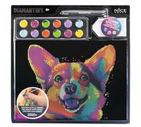 DIAMANTINY - Perro Corgi Pop II - Pintura por números, color animal, 21 x 29,7 x 0,3 cm, 96022