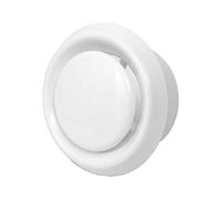 Diámetro 150 mm blanco redondo válvula de disco de escape suministro de aire aire válvula de techo rejilla de ventilación plástico