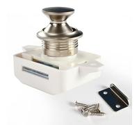 Diámetro 26mm Camper Car Push Lock RV Caravana Barco Cajón Pestillo Botón Cerraduras for herrajes for Muebles,Ahorro de Espacio Compacto(Pearl Nickel 4)