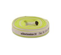 Diámetro de 1 pulgada - 25 mm, manguera plana de 20 m | manguera de construcción | manguera industrial | caucho sintético blanco con verde, 10 bar, de -20 °C a +60 °