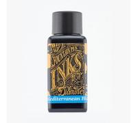 DIAMINE Botella de tinta clásica para pluma estilográfica, 30 ml, color Mittelmeerblau 1.000