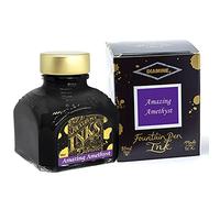 Diamine - Frasco de tinta de pluma estilográfica de 80 ml turquesa, color Amazing Amethyst