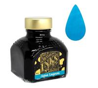 Diamine - Frasco de tinta de pluma estilográfica de 80 ml turquesa, color Aqua Lagoon