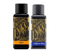 Diamine Tinta de Pluma Estilográfica 30ml - 2 x Botellas - Sepia & Oxford Blue