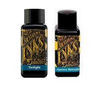 Diamine Tinta de Pluma Estilográfica 30ml - 2 x Botellas - Twilight & Aurora Borealis