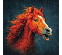 Diamond Art Caballo, DIY Diamond Painting Animal 5D Cuadro Diamantes Manualidades Adultos DIY Pintura de Diamante Cuadrado Strass Punto de Cruz Painting per Decorazioni Casa Pareti 60x60cm C-5E15