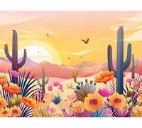 Diamond Art Cactus, Flor Diamond Painting for Adults Beginner, Full Drill Painting by Numbers for Adults, 5D Dimond Art Crafts Pictures Embroidery Kit, Home Decor, Gifts for Women, 80x100cm,Model780