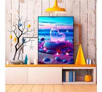 Diamond Art Kits for Adults,Stone Love 5D Square Diamond Painting Kits,DIY Full Drill Crystal Rhinestone Canvas Embroidery Picture for Home Decor Gift(25x45cm)