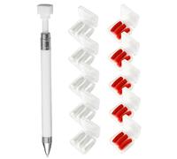 Diamond Art Pens Bolígrafo de cera recargable automático de 5, 9 pulgadas con 30 recambios de cera roja y blanca para pintura y arte de uñas, bolígrafo automático