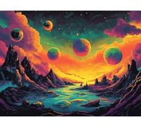 Diamond Art Planeta, FantasíA Diamond Painting for Adults Beginner, Full Drill Painting by Numbers for Adults, 5D Dimond Art Pictures Embroidery Kit, Home Decor, Gifts for Women, 60x80cm,Model663