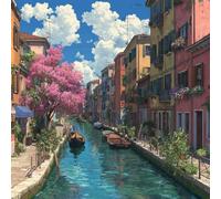 Diamond Art RíO, DIY Diamond Painting Bote 5D Cuadro Diamantes Manualidades Adultos DIY Pintura de Diamante Cuadrado Strass Punto de Cruz Mosaico Painting per Decorazioni Casa Pareti 60x60cm 2-UF99