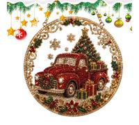 Diamond Art Sun Catcher Set - Christmas Pearl Bead Painting Hanging Ornamen