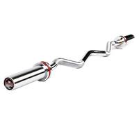 Diamond Barra olímpica EZ Curl 【Ø50 mm para discos olímpicos】 Longitud 120 cm | Peso 9 kg | Mango moleteado Ø28 mm | Manguitos cargables 18 cm | Carga máxima 150 kg | Curl y tríceps