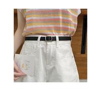 (Diamond Black)Cinturón Saturn negro atemporal con elegante hebilla de metal para un estilo elegante sin esfuerzo