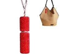 Diamond Car Perfume Decanter - Rearview Mirror Pendant | 5ml Car Hanging Ornament | Crystal Interior Accessory For Women, Rhinestone Air Freshener Bottle, Luxury Auto Decor