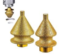 Diamond Chamfering Bit for Angle Grinder, Diamonds Beveling Chamfer Bits, Multi-Function, Brazed Diamond, Universal Fit for Tile Ceramic Beveling Holes Trimming (10-38 mm + 10 mm-50 mm)