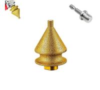 Diamond Chamfering Bit for Grinder, 4 in 1 Brazed Diamond Bevel Tool, M10 Countersink Attachment for Tile Stone Marble Porcelain Hole Enlarging Edge Finishing