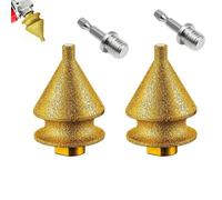 Diamond Chamfering Bit for Grinder, 4 in 1 Brazed Diamond Bevel Tool, M10 Countersink Attachment for Tile Stone Marble Porcelain Hole Enlarging Edge Finishing