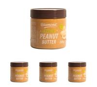DIAMOND Crema de cacahuete crunchy, crema de cacahuete de 91% de cacahuetes tostados, con trozos, en tarro, vegana y sin gluten - 1 x 350 g (Paquete de 4)