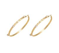 Diamond Cut Big Hoop Earrings, Gold Small Minimalist Small-Batch Luxury Light-Surface Round Metal Ear Hoops, for Women Daily & Office Wear