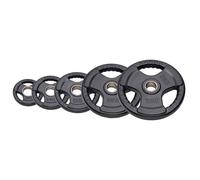 Diamond DISCO DE HIERRO FUNDIDO OLÍMPICO DE CAUCHO TRI-GRIP Negro