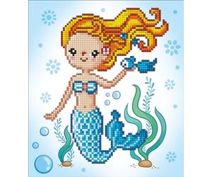 DIAMOND DOTZ 2524628 Original 5D Diamond Painting Set Little Mermaid DIY Kit de pintura de diamantes con piedras redondas para adultos y niños a partir de 12 años