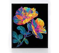 DIAMOND DOTZ 2594354 Original 5D Diamond Painting Set, Neon Flowers with Neon Farben und Samt, DIY DiamantMalerei Bilder für Erwachsene und Kinder ab 12 Jahren Intermediate