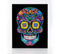 DIAMOND DOTZ 2594359 Original 5D Diamond Painting Set, Neon Skull with Neon Farben und Samt, DIY Diamant Malerei Bilder für Erwachsene und Kinder ab 12 Jahren Intermediate